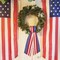 4th of July Patriotic Wreath Sash 4.5" × 56", Stars and Stripes Satin Ribbon for Front Door, Memorial Day Accessories & Outdoor Independence Day Decorations